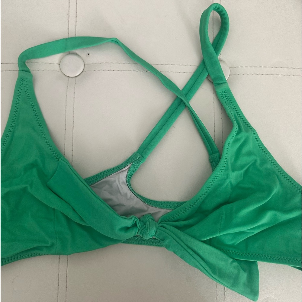 Solid & Striped Tie Front Bathing Suit Top - image 6